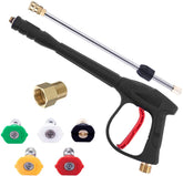 BEBEKULA Pressure Washer Gun with Replacement Extension Wand, M22 Adapter kit, Quick Connect Fitting, 5 Nozzle Tips, 31 Inch, 4000 PSI